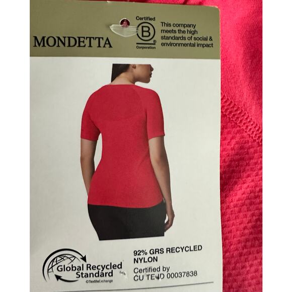 Mondetta Ladies Fitted Active Seamless T - NWT - XL - Vibrant Color - Picture 4 of 7